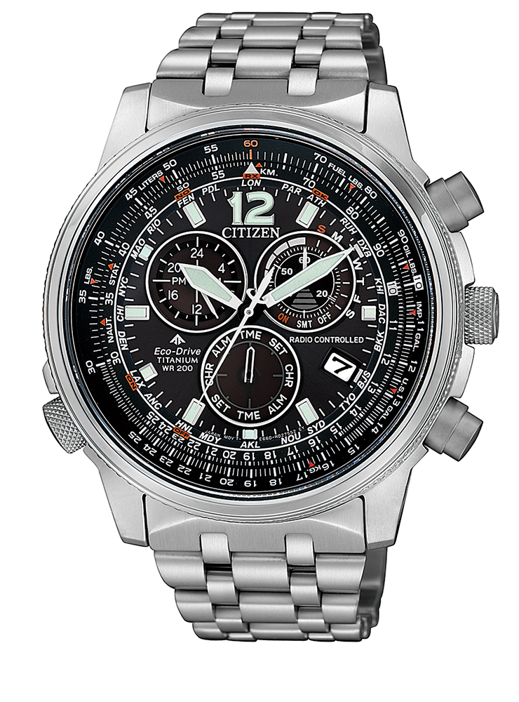 Relógio CITIZEN Radiocontrol CRONO PILOT E660 SUPER TITANIUM CB5850-80E