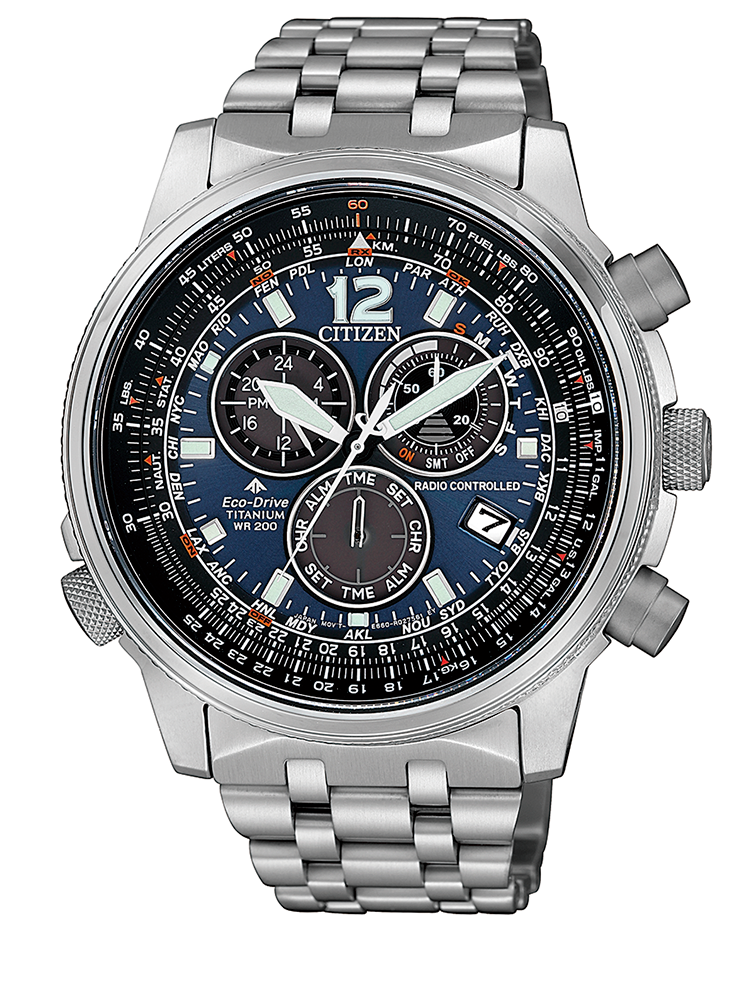 Relógio CITIZEN Radiocontrol CRONO PILOT E660 SUPER TITANIUM CB5850-80L