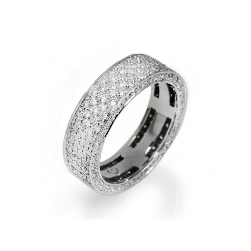 Anel de Noivado ROMANTIS em Ouro Branco c/ Diamantes JOALR003539B