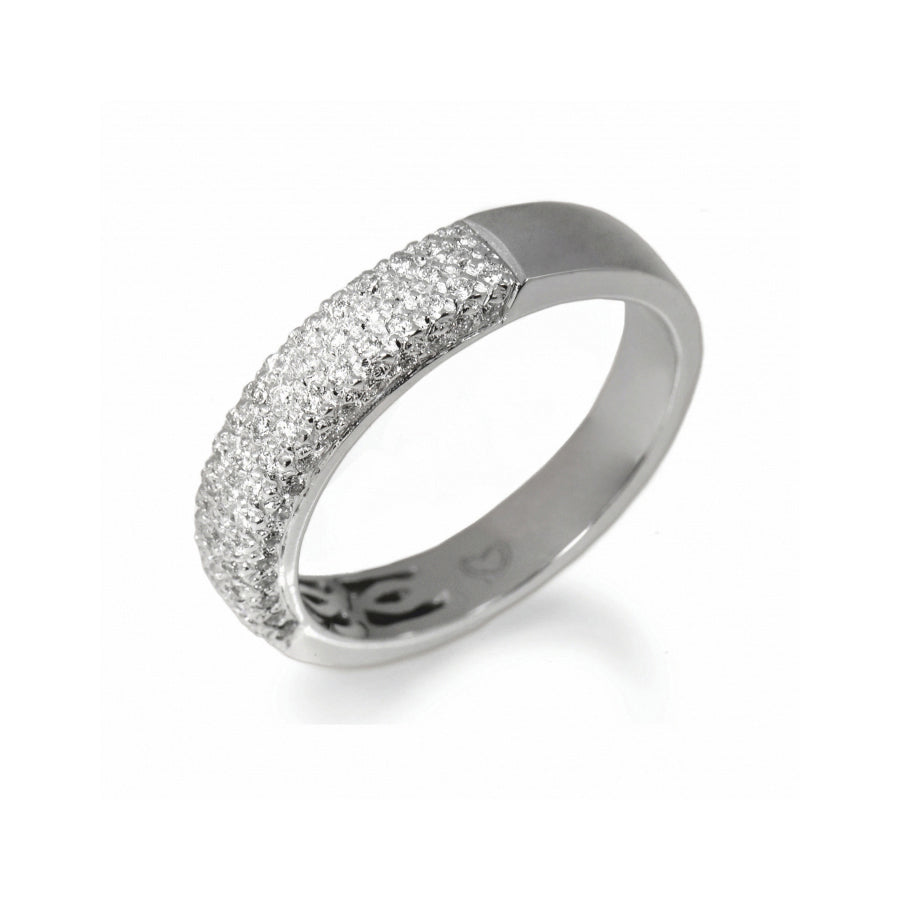 Anel de Noivado ROMANTIS em Ouro Branco c/ Diamantes JOANR002060B