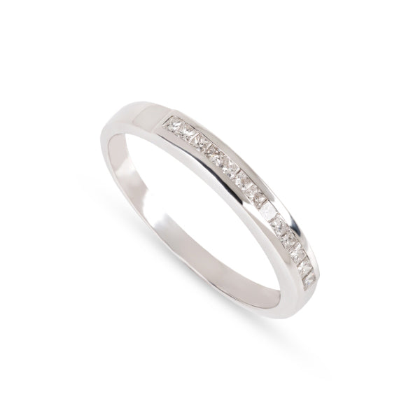 Anel de Noivado ROMANTIS em Ouro Branco c/ Diamantes JOANR004571B